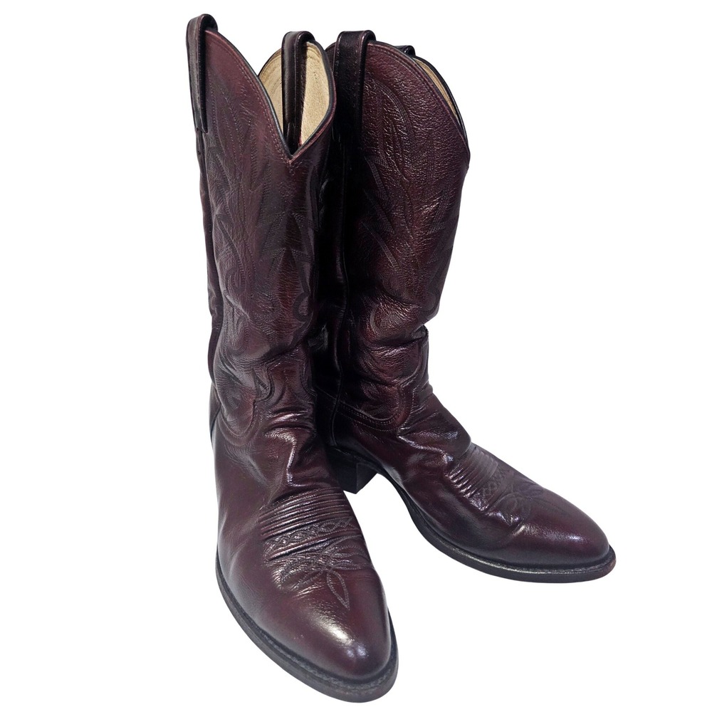 Dan Post Milwaukee Western Cowboy Burgundy Red Boot Mens Size 9.5 EW Extra‎ Wide